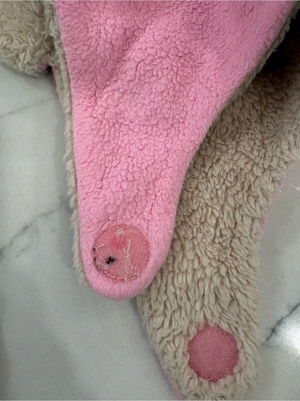 Zutano Pink Sherpa Trapper Hat with Cream Lining